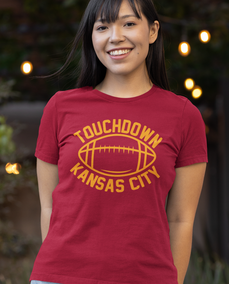 Fountain City Designs KC Touchdown Kan Zuh City - Red T-Shirt